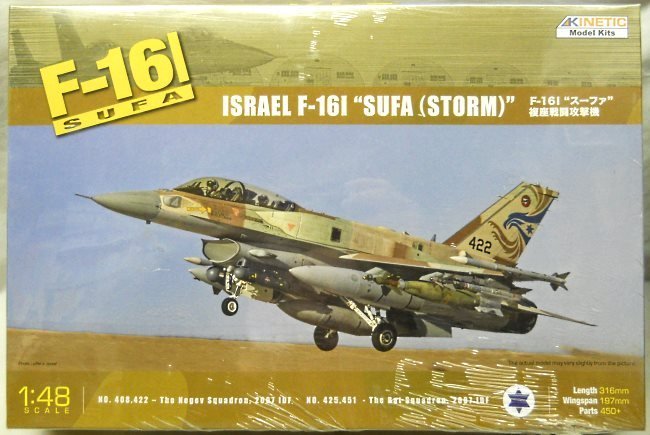 Kinetic 1/48 F-16I Sufa Israel, K48006 plastic model kit